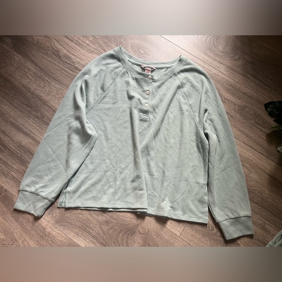 Victoria’s Secret Glow Waffle Henley Jogger Pants and Henley top Mint Green SZ M - Picture 5 of 16